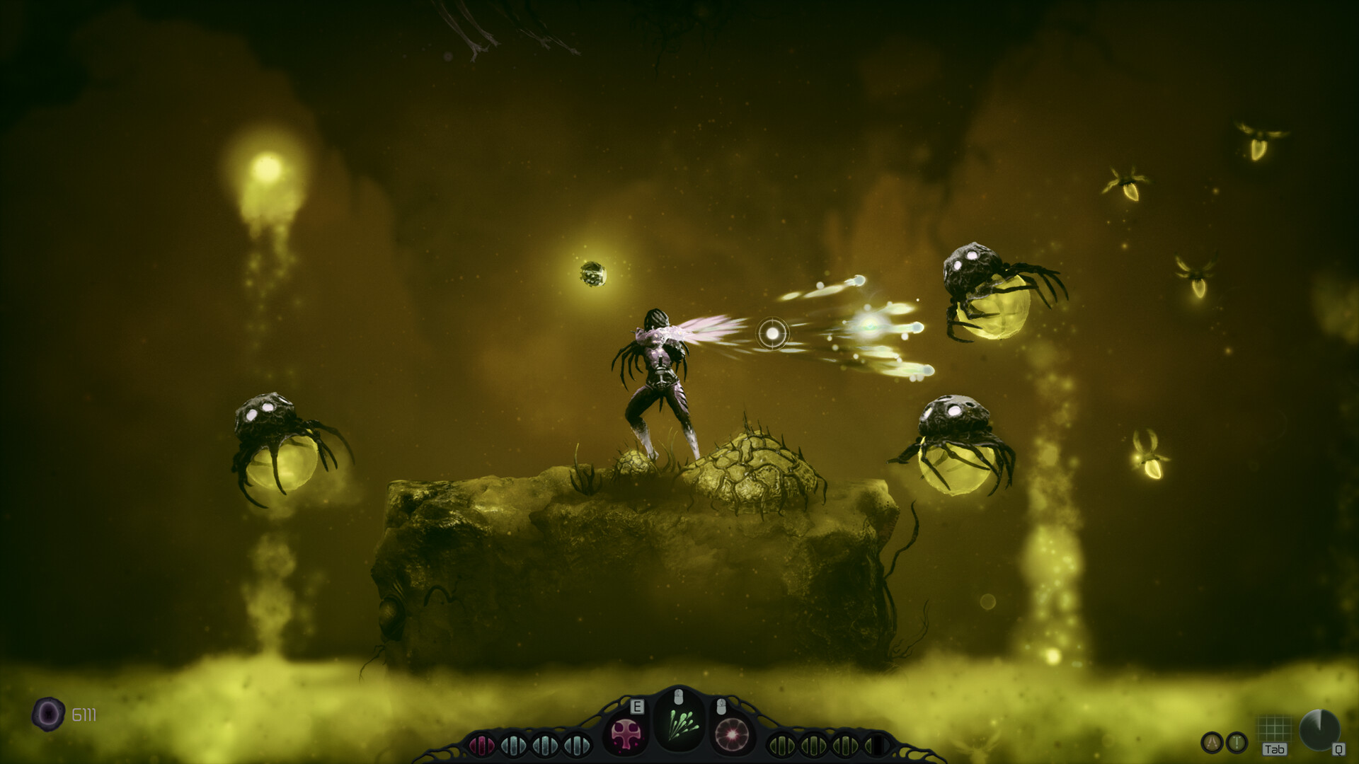 Moadra combat on an alien platform